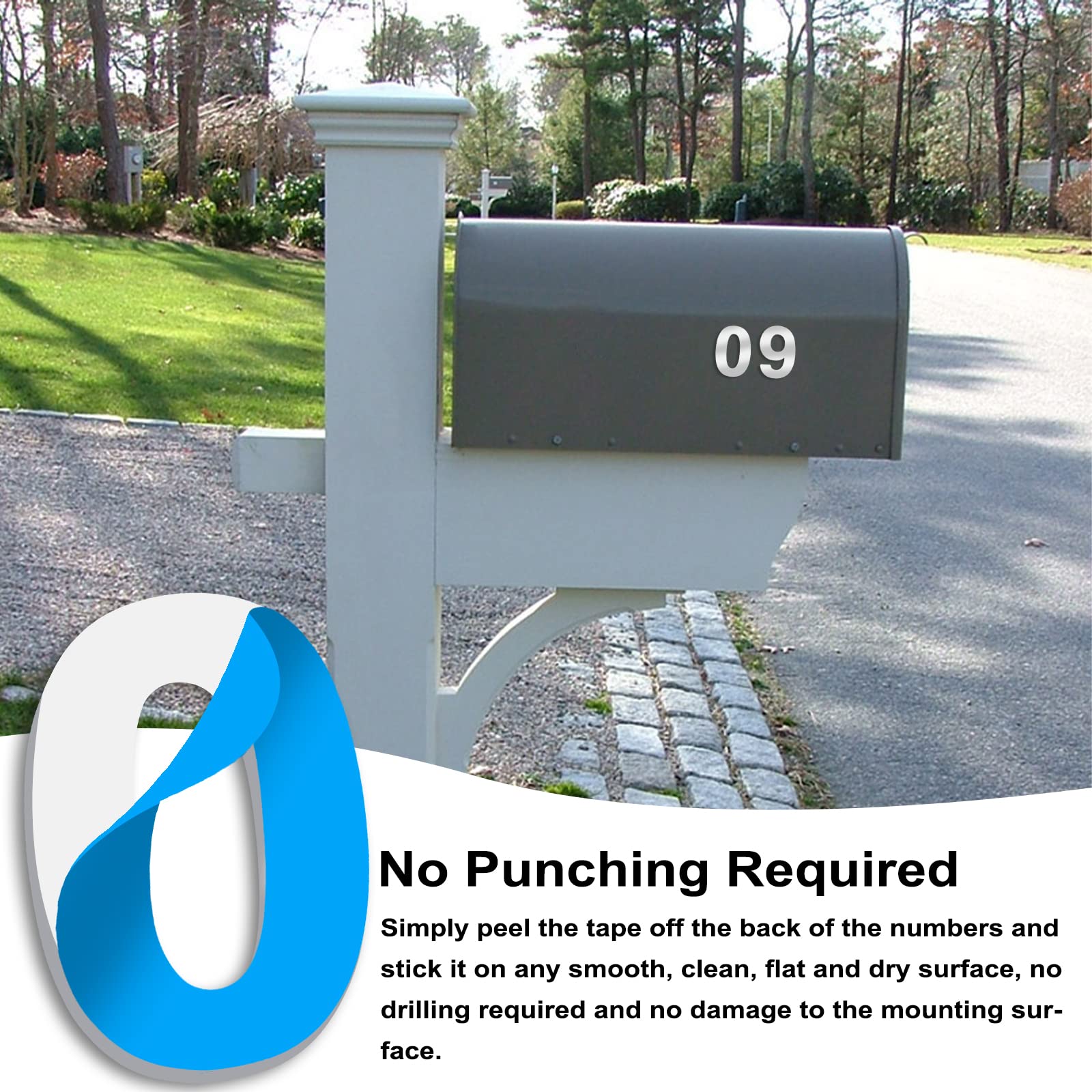 NeuWee Numéros De Boîte Aux Lettres, Numéro De Rue Auto-adhésifs
