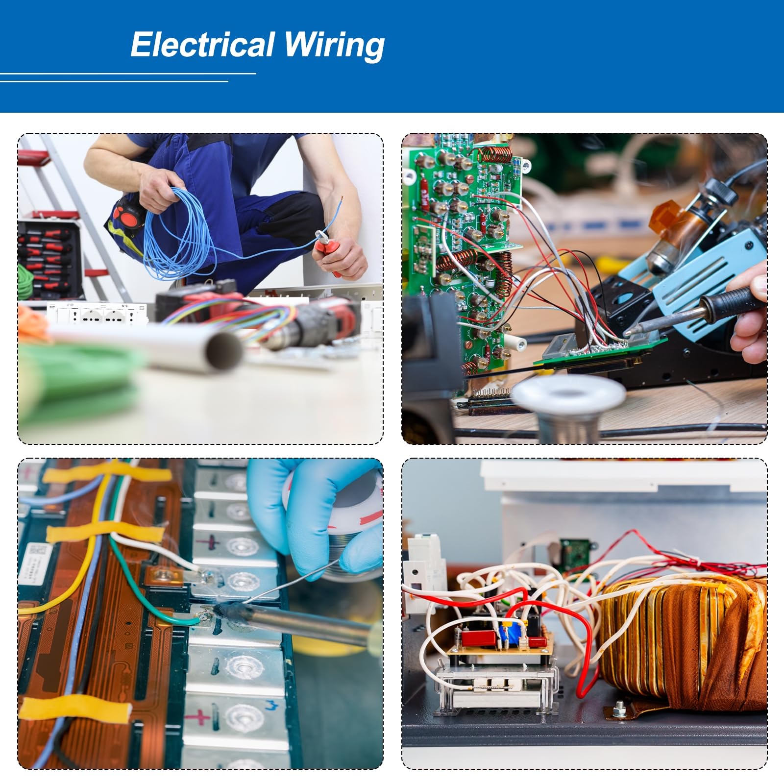 sourcing map 18AWG Elektrisch Draht 0,82mm² Batterie-Elektrokabel Leitungen 30m pro Rolle Litzendraht Kabel Verzinkt Kupferkabel Silikonkabel Jumper Wire für DIY Modelle Anschluss, Schwarz/Rot