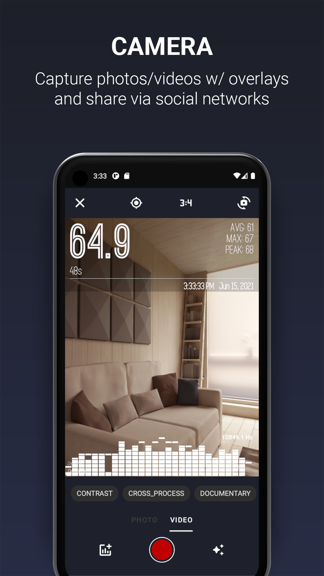 Decibel X Sound Level Meter (dBA, dBC), Spectrum Analyser (RTA