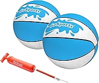 GoSports Water Basketballs 2-Pack - Size 3 or 6, Textured Grip Pool Balls for Standard Hoops, Durable Fun
