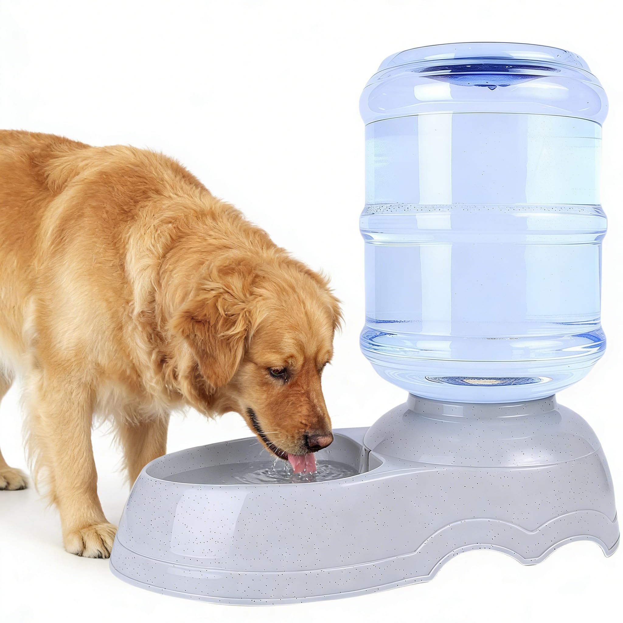 Dispensador de agua grande para perros, estación dispensadora automática de agua para mascotas, cuenco de agua de gravedad para perros y gatos, fuente grande para perros