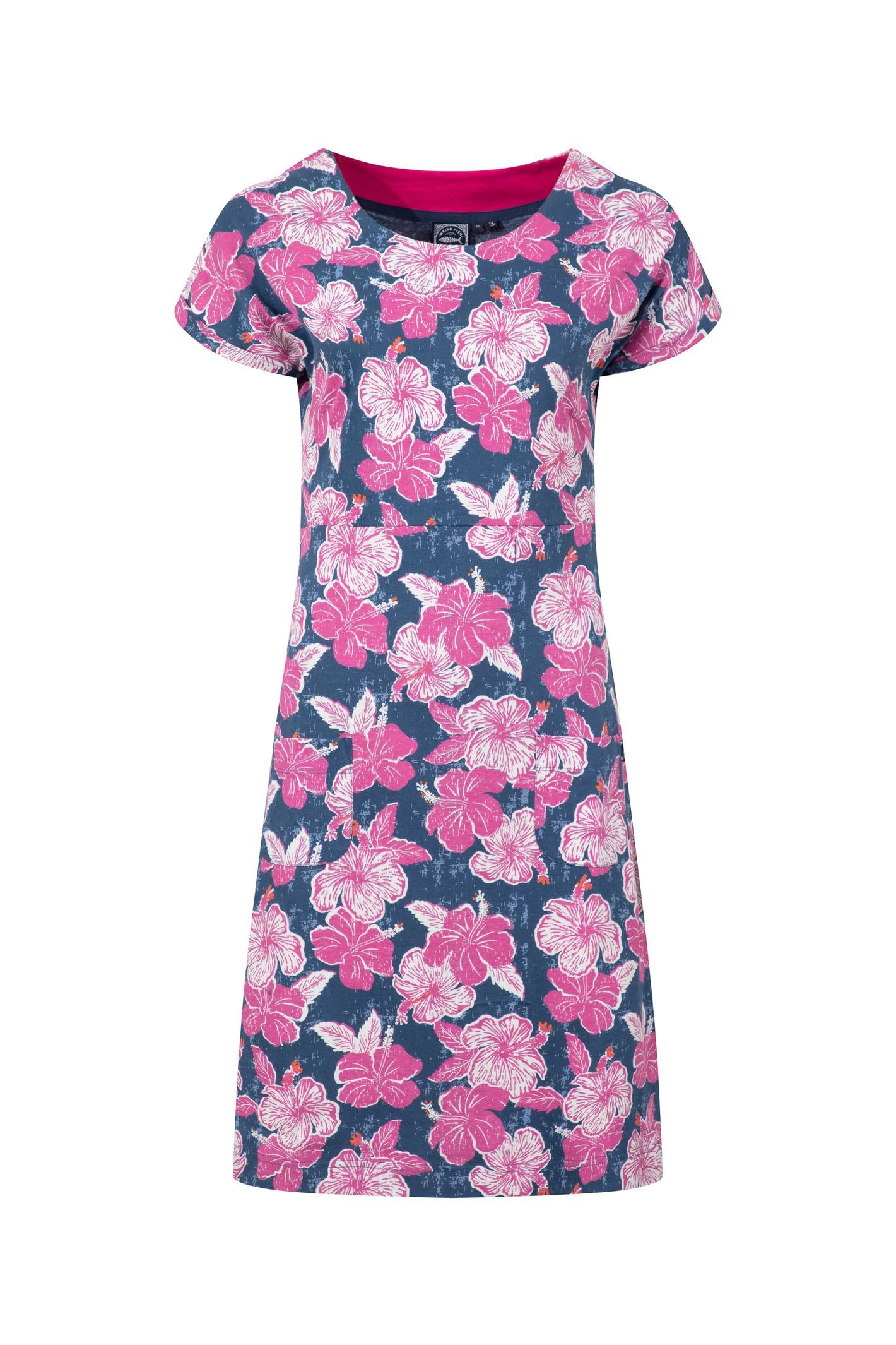 Weird Fish Women's Fuchsia Punch Tallahassee Printed Jersey Dress Size 22