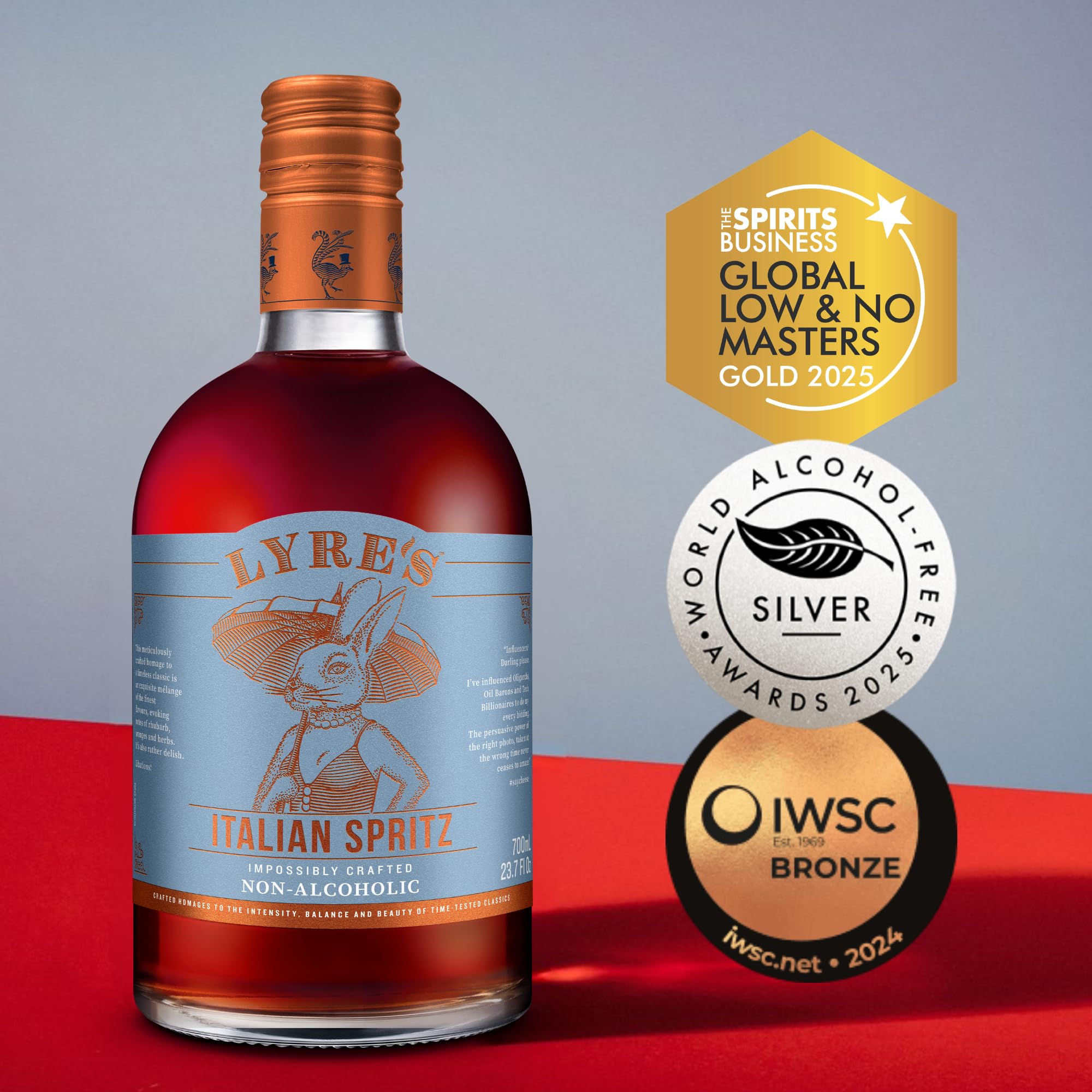 Lyre's Non Alcoholic Italian Spritz Spirit Award Winning Low Calorie Alcohol Free Aperitif Alternative Vegan Friendly Zero Proof Bitter Orange Style Spirit for Spritz and Cocktails 700ml product thumbnail 3