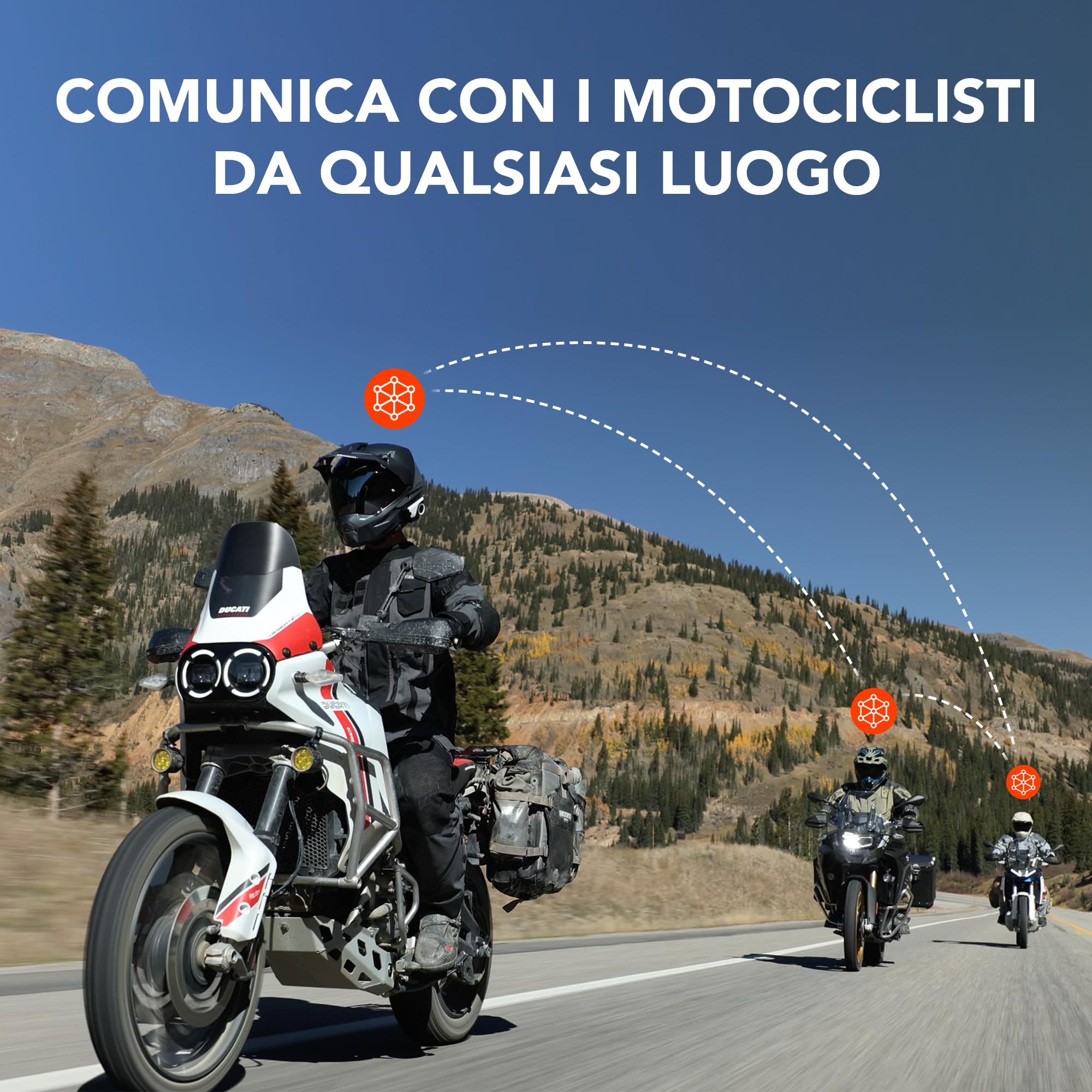 Sena 60S Sistema di Comunicazione per Moto, Mesh 3.0 & WAVE Intercom, Bluetooth, Impermeabile IPX7, Batteria da 24 ore, Portata 2 km, SOUND di Harman Kardon 2a generazione per Casco