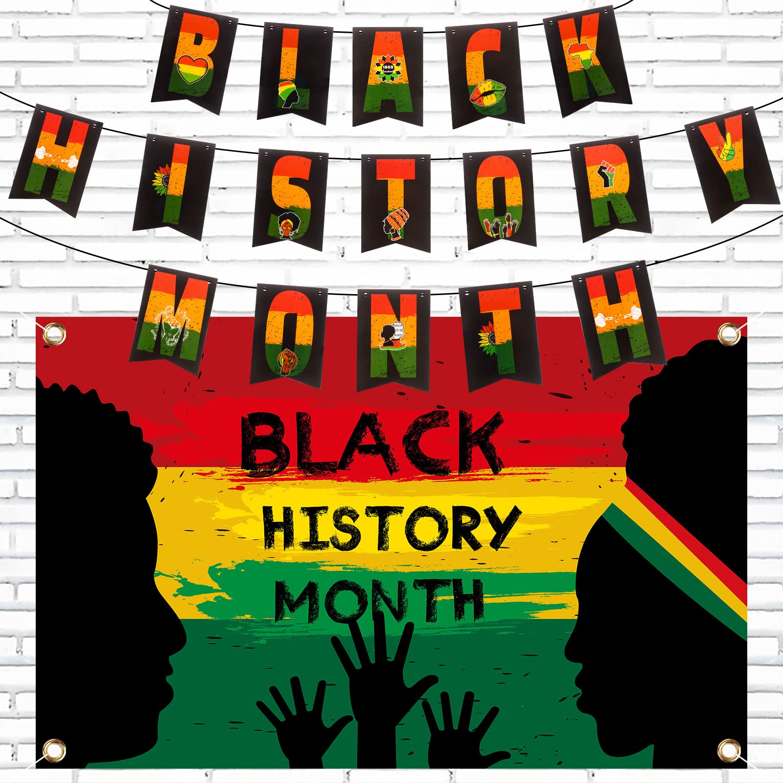 Black History Month Fotohintergrund 180x110 Cm - Banner Für Party, Dekoration & Fotoshooting