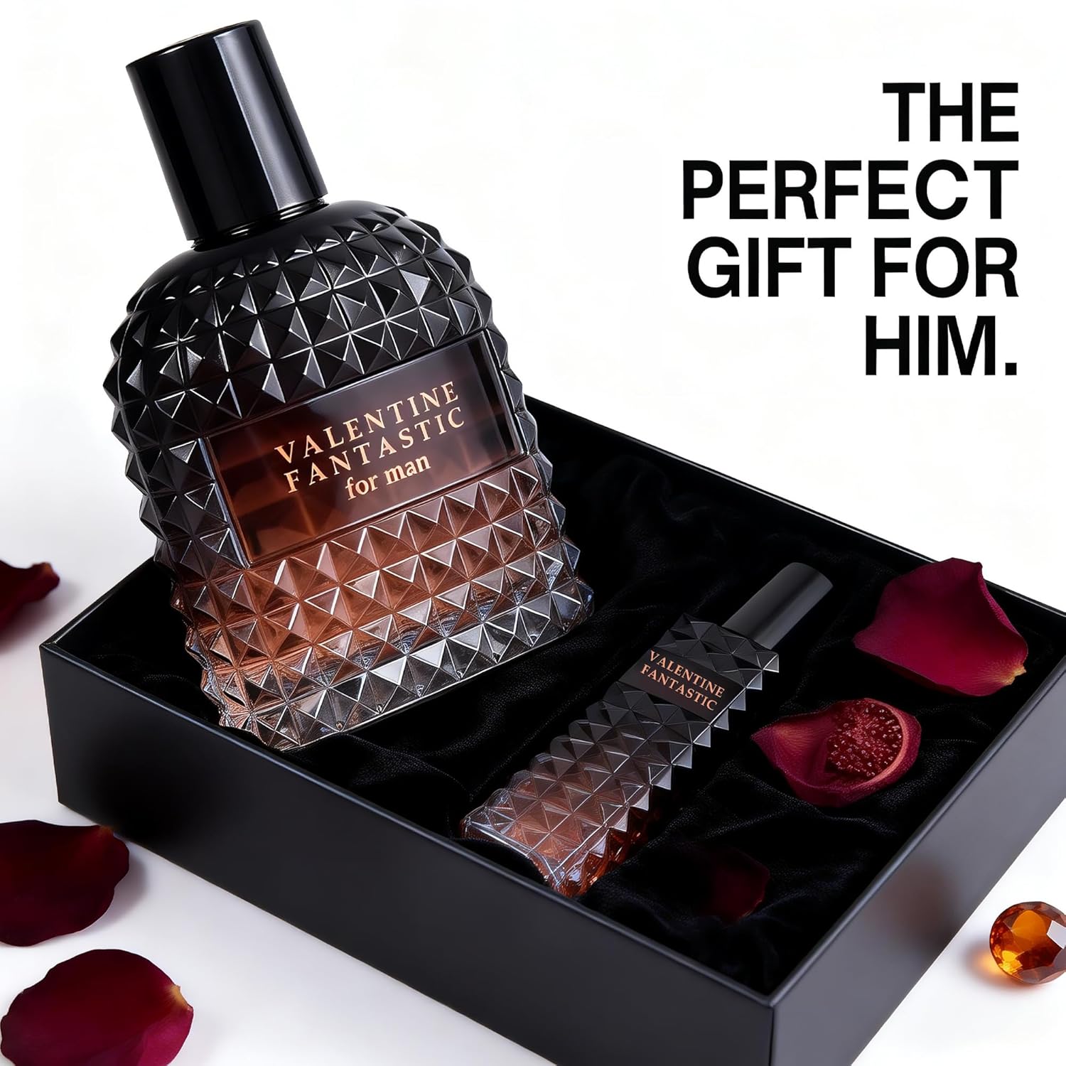 AFLUXE Lomi Valentine Fantastic 2PC Set, Men's Cologne Combo, Fresh Spicy Woody Notes, Modern Masculine Fragrance Gift for Him