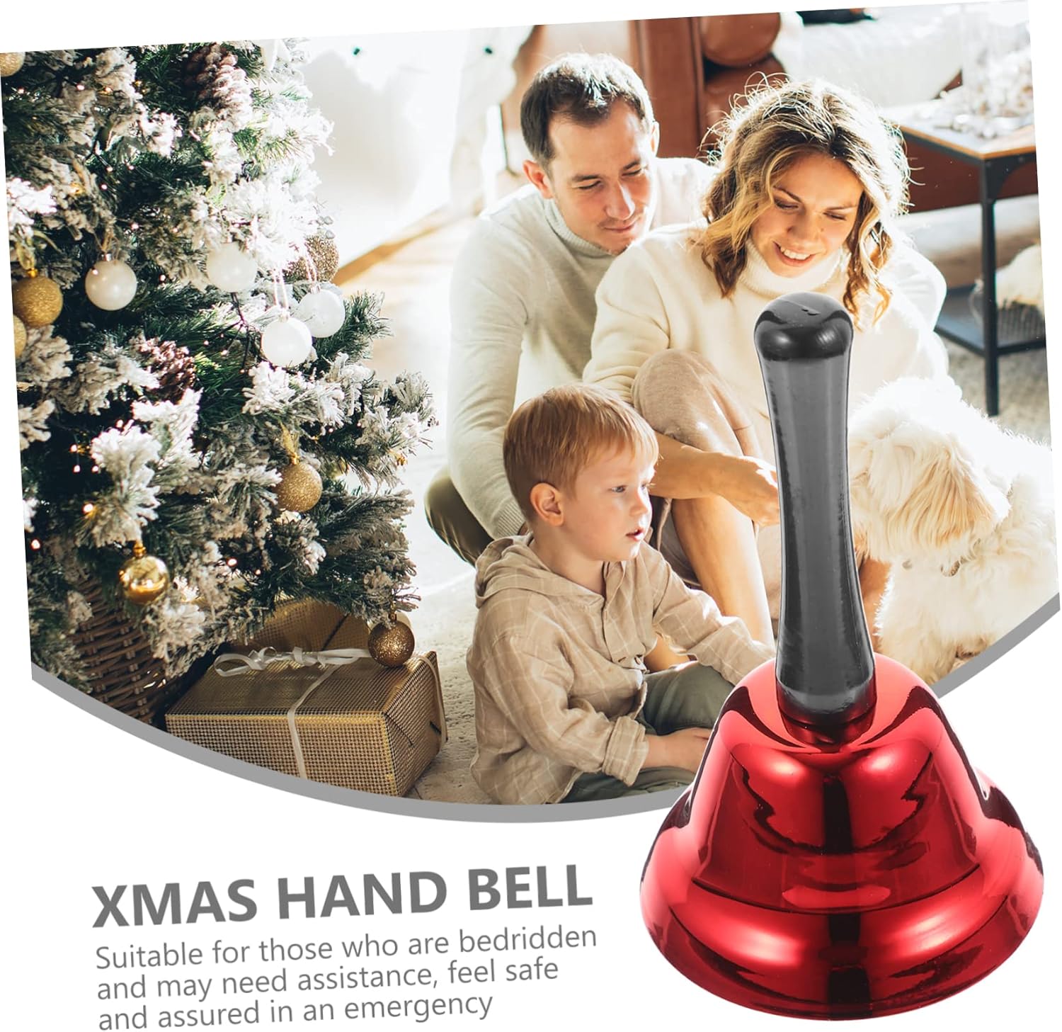 Bell,wall hanging decoration 2pcs Christmas Rattle Santa Claus Decoration Dinner Bell Service Bell for Xmas Party Xmas Service Bell Hand Bell Service Ring Restaurant Service Bell Decorative Xmas Bell