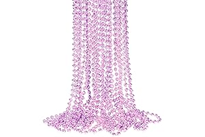 YAXINRUI Pink Mardi Gras Beads for Cancer Awareness