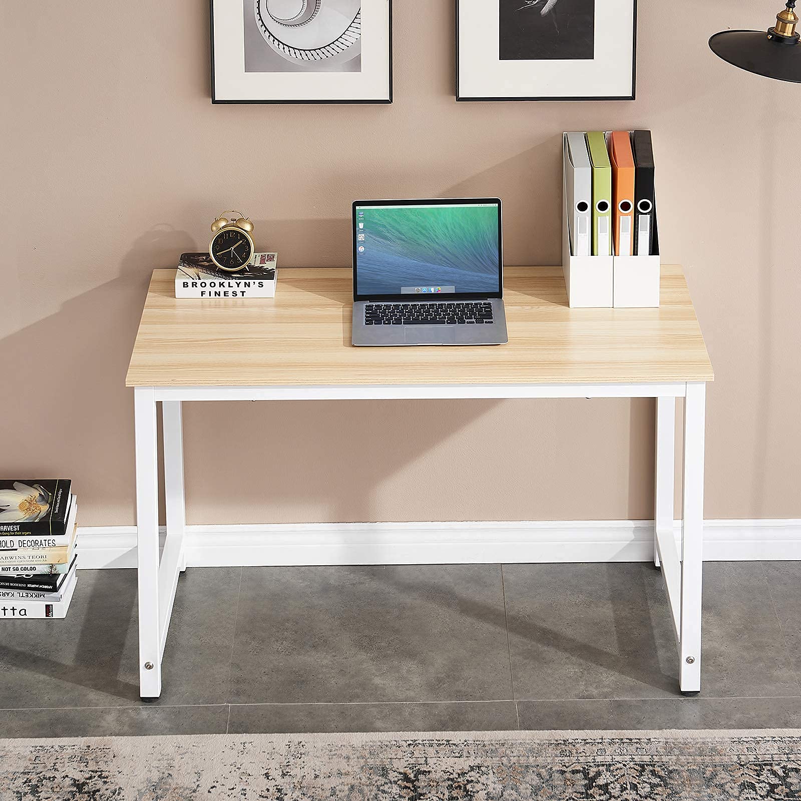 HJhomeheart Computer Desk Office Desk for Home Study Writing Table