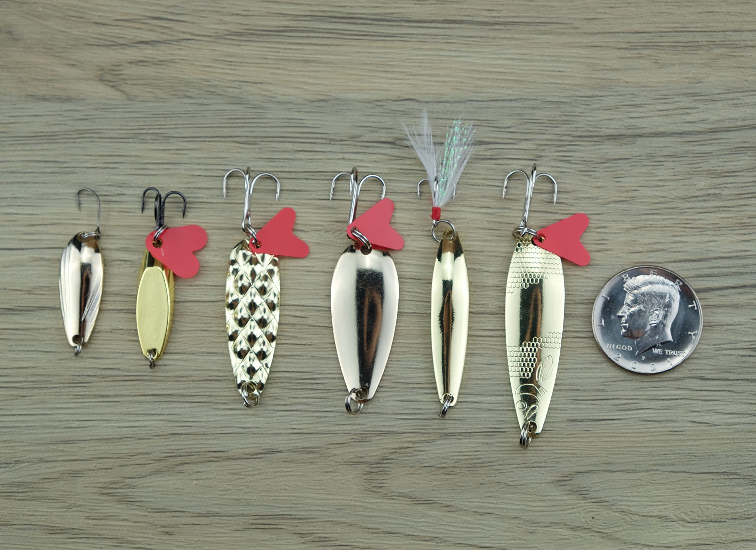 Class Tackle spoons 3.5 Long 3/4 Oz P-CS72-A Yellow Shad Dot