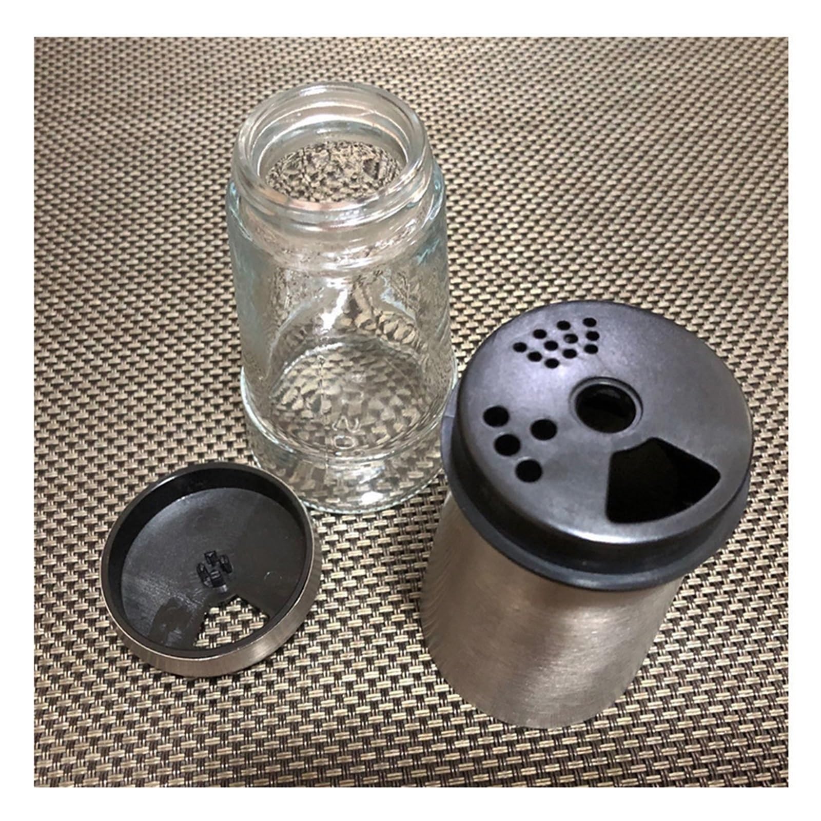 2pcs Stainless Steel Seasoning Bottle Pour Sucre