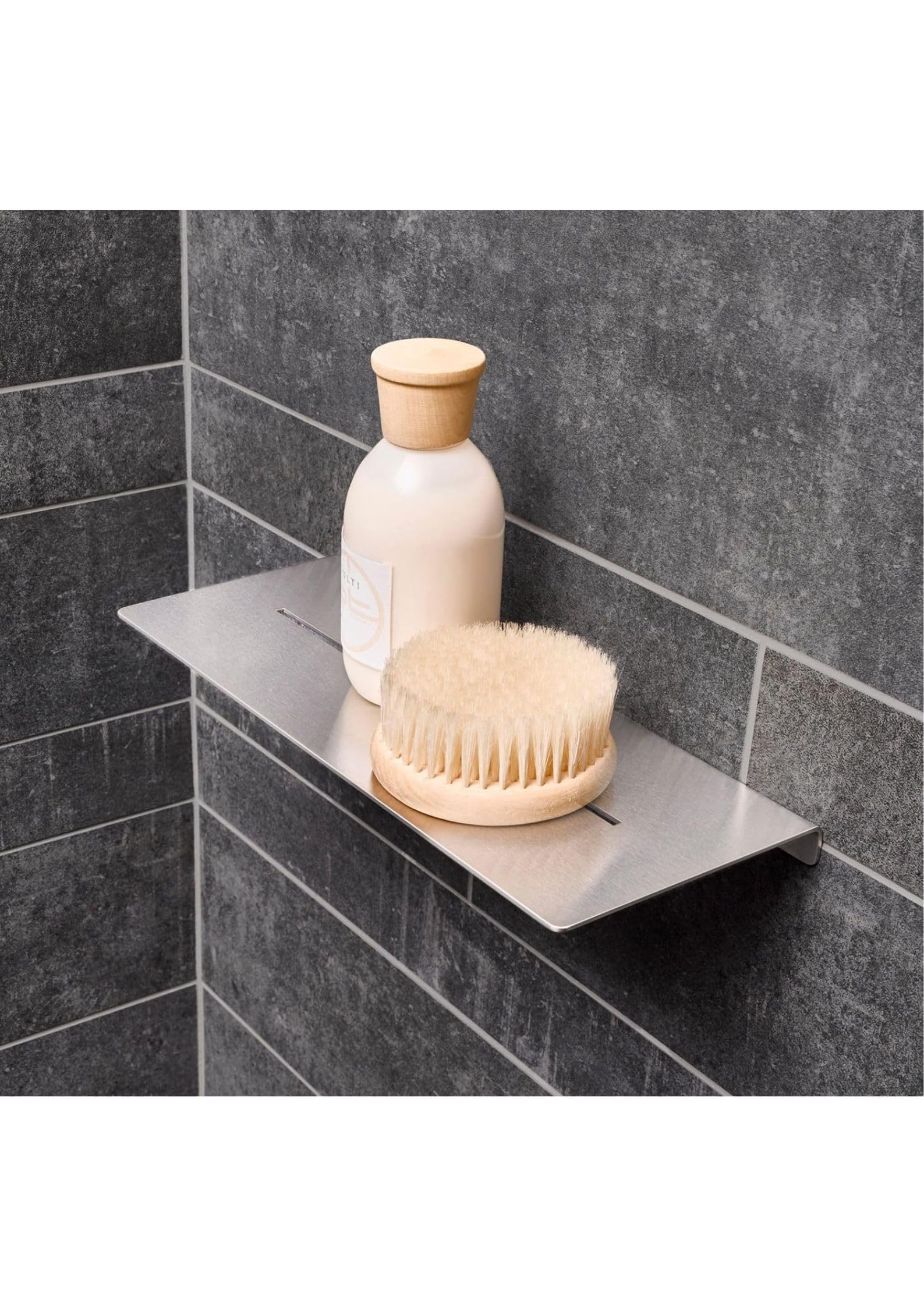 DELTAHOME Paslanmaz Çelik 28cm Banyo Rafı Duş Rafı - VİDALI MONTAJ - INOX