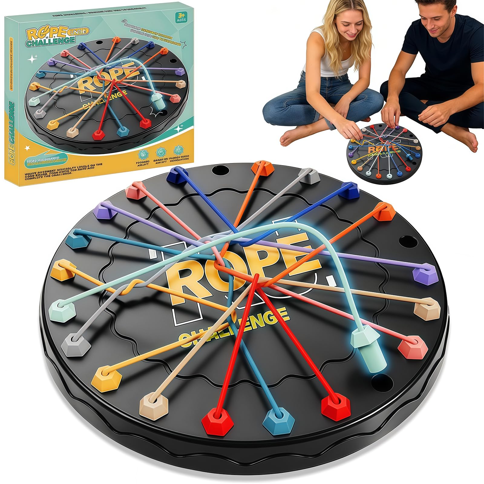 Gioco Da Tavolo - Puzzle Attorcigliato, Nodi Cerebrali, Corda Districante Gioco Knot Puzzle Game, Giocattolo Strategico Da Tavolo Divertente E Impegnativo Per La Notte In Famiglia