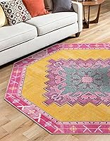 Vista 15 de Unique Loom Timeless Collection - Alfombra de área - Thomas (2' x 3' 1" ovalada, negro y blanco/gris)