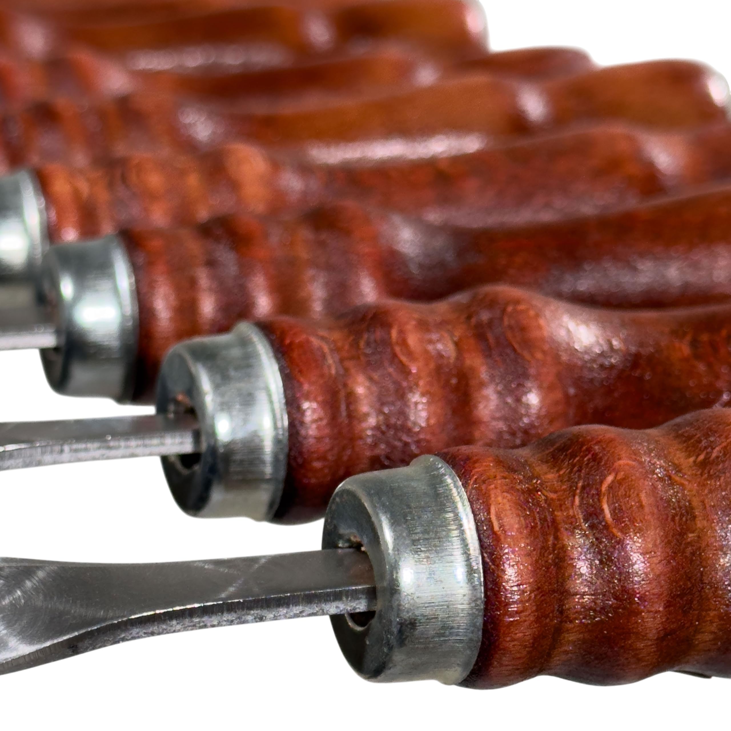 Set mit 10 Schaschlikspieße aus Edelstahl – 62 cm lange Grillspieße mit Holzgriff, rostfrei & stabil, wiederverwendbar, BBQ Spießset für Holzkohlegrill, Kebab, Gemüse & Fleisch
