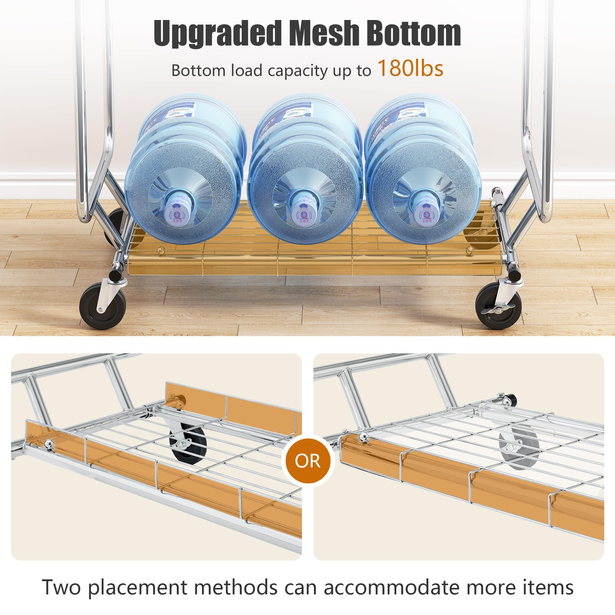 Snapklik.com : Gewudraw Heavy Duty Clothes Rack Load 620 LBS Metal ...