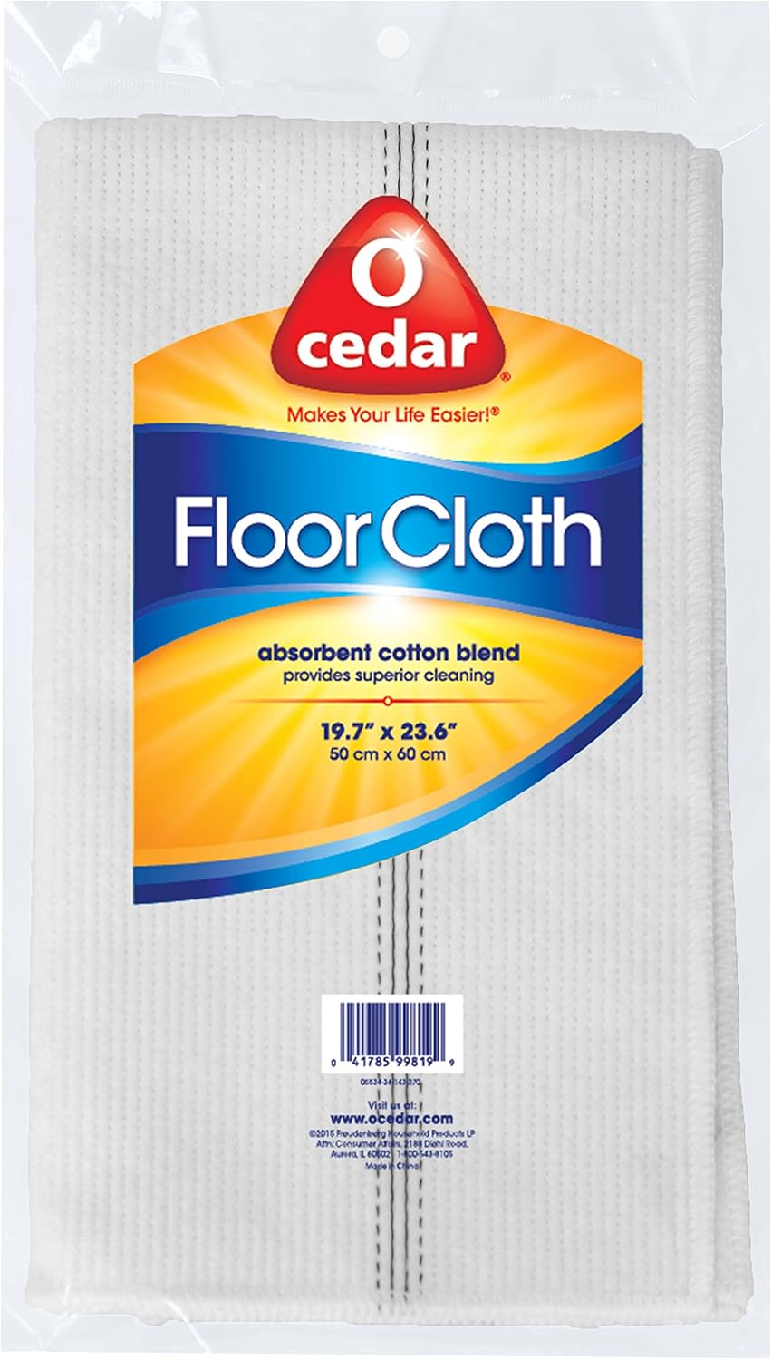O-Cedar Floor Cloth fits Cuban-Style T-Mop, White