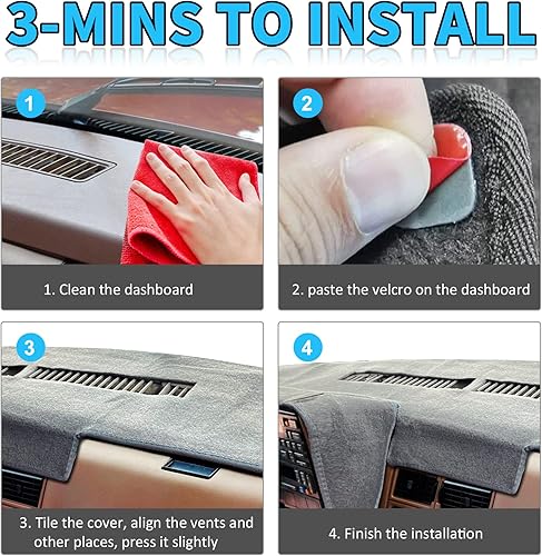 Miniatura 6 de POSAID Cubierta protectora para salpicadero para Chevy Chevrolet Silverado Suburban BlazerGMC Sierra C1500 C2500 C3500 K1500 K1500 K2500 K3500