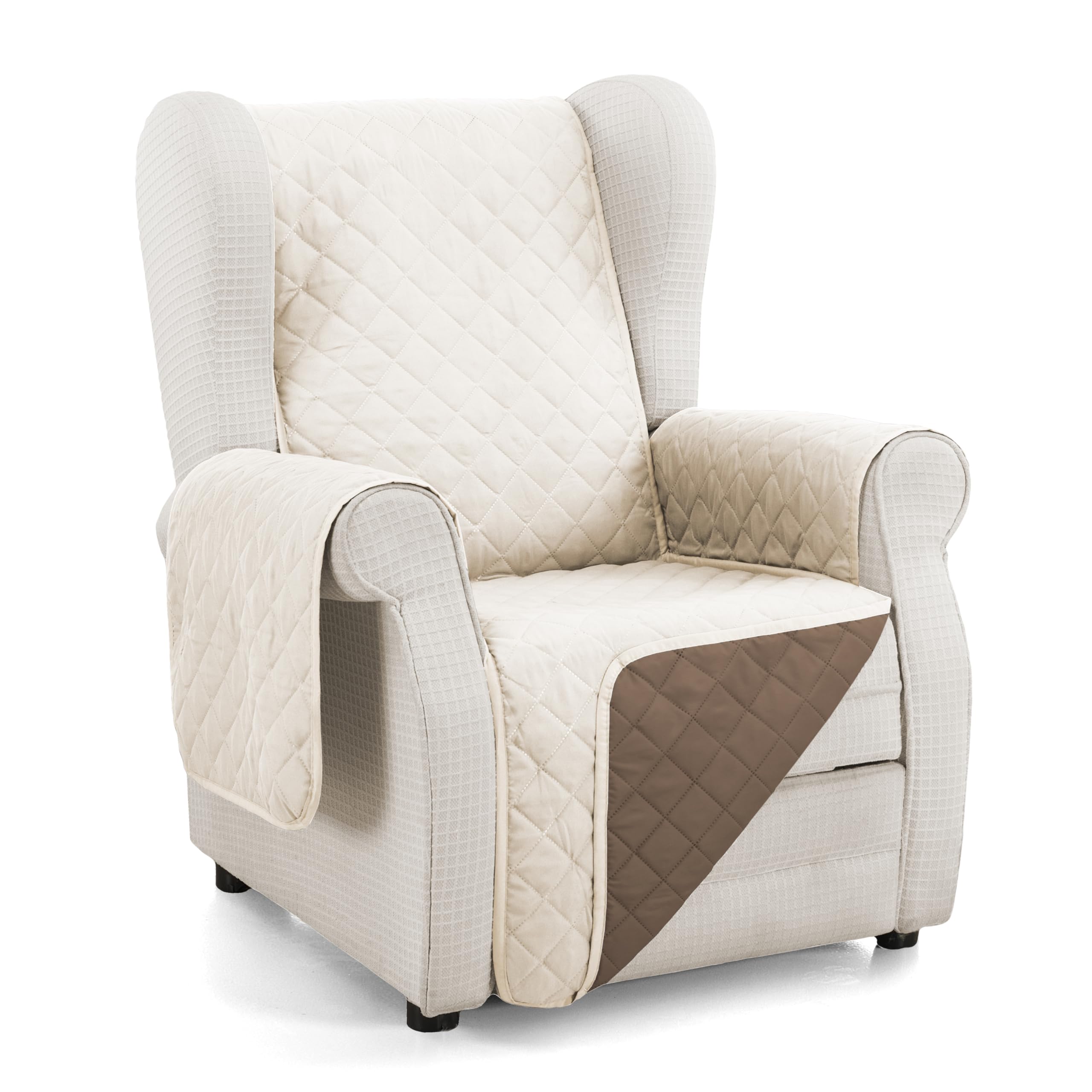 Martina Home Cubre Sofá Ámbar 1 Plaza/Relax Beige/Marrón