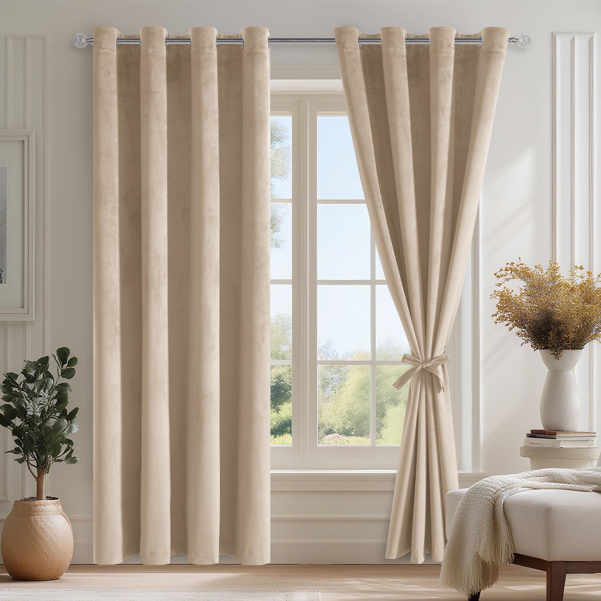 Rideau moderne doux pour chambre et salon cocooning