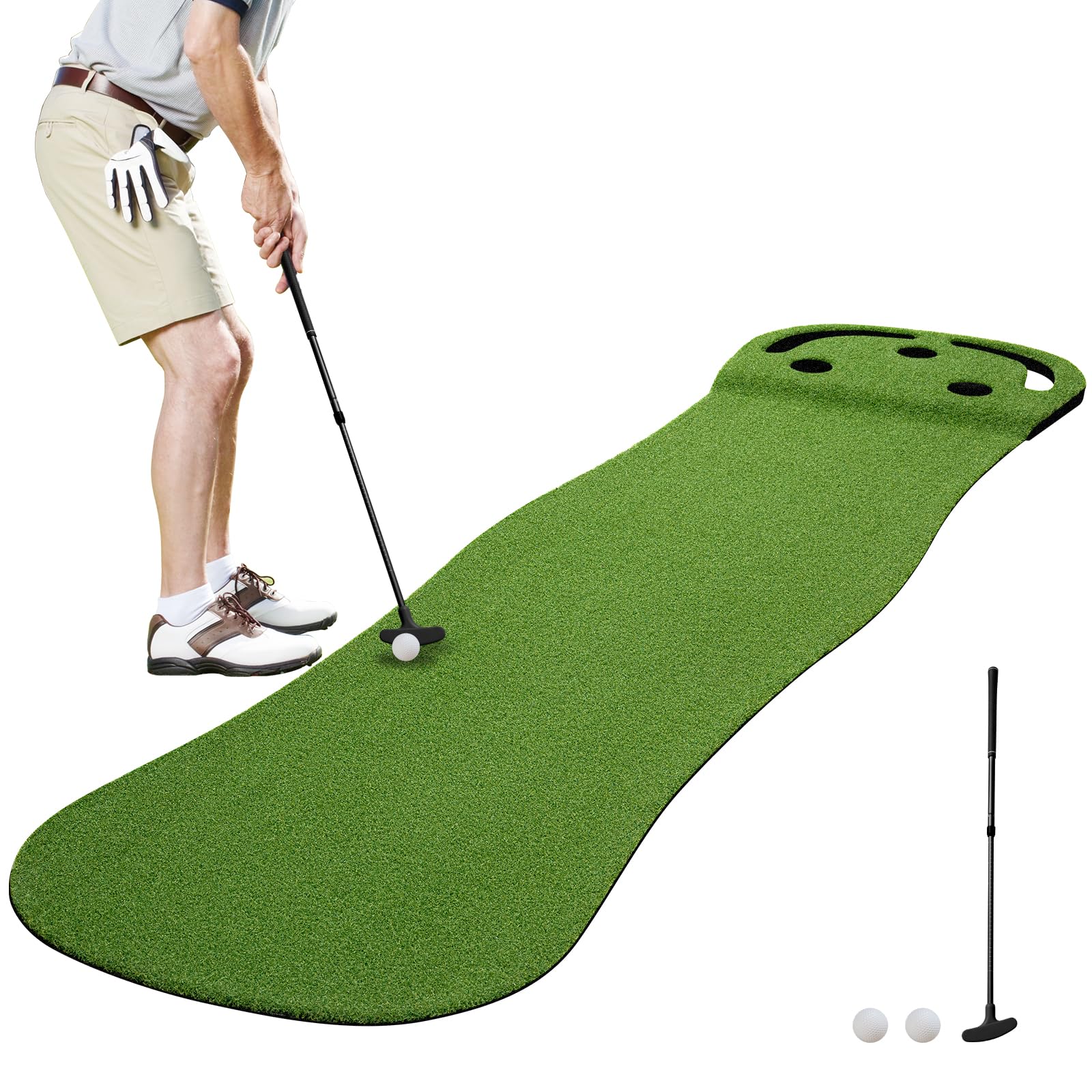 Wekin Indoor Putting Green,2x8ft Artificial Turf Putting Green