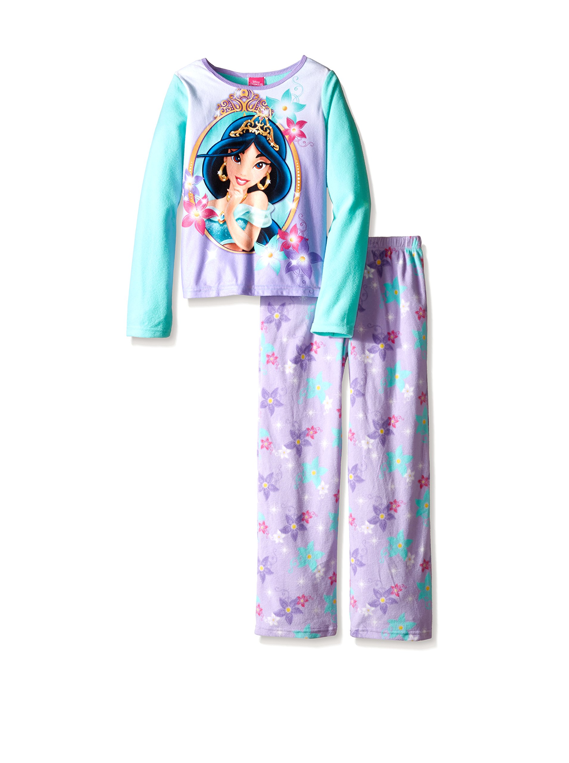 Disney Princess Jasmine Fleece Pajama Set for Little Girls (4)
