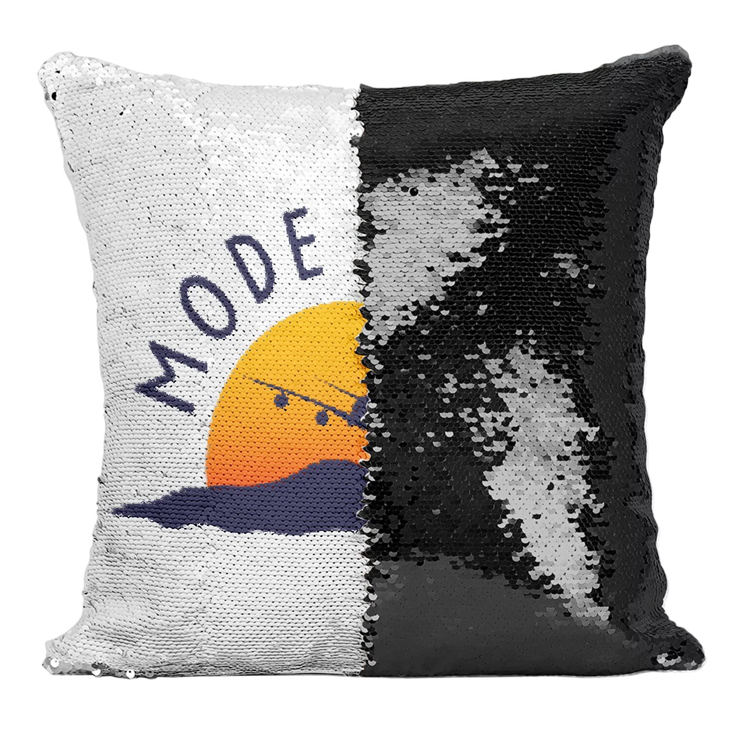 Coussin voyage paillettes noir pour s'endormir en mode avion
