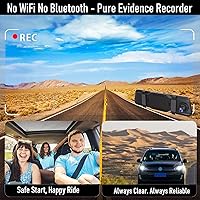 Vista 9 de JOMISE G814 11" 4K+2.5K Cámara de Espejo Retrovisor — Sin WiFi/Bluetooth, Cámara de Salpicadero Frontal y Trasera, Grabadora de Evidencia Pura