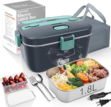 COZYEXPERT Electric-Lunch-Box-Heated-Food-Warmer 100W Heating Box for Adult