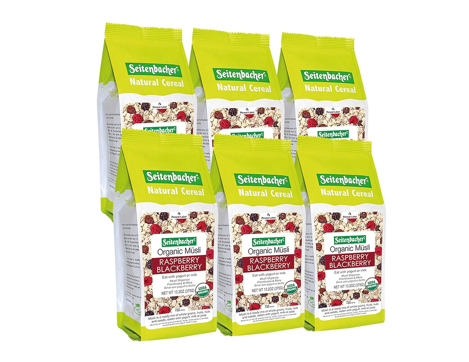 Seitenbacher Muesli Cereal #3 – For Active People – Fruit Mix 16 Ounce (Pack of 6)