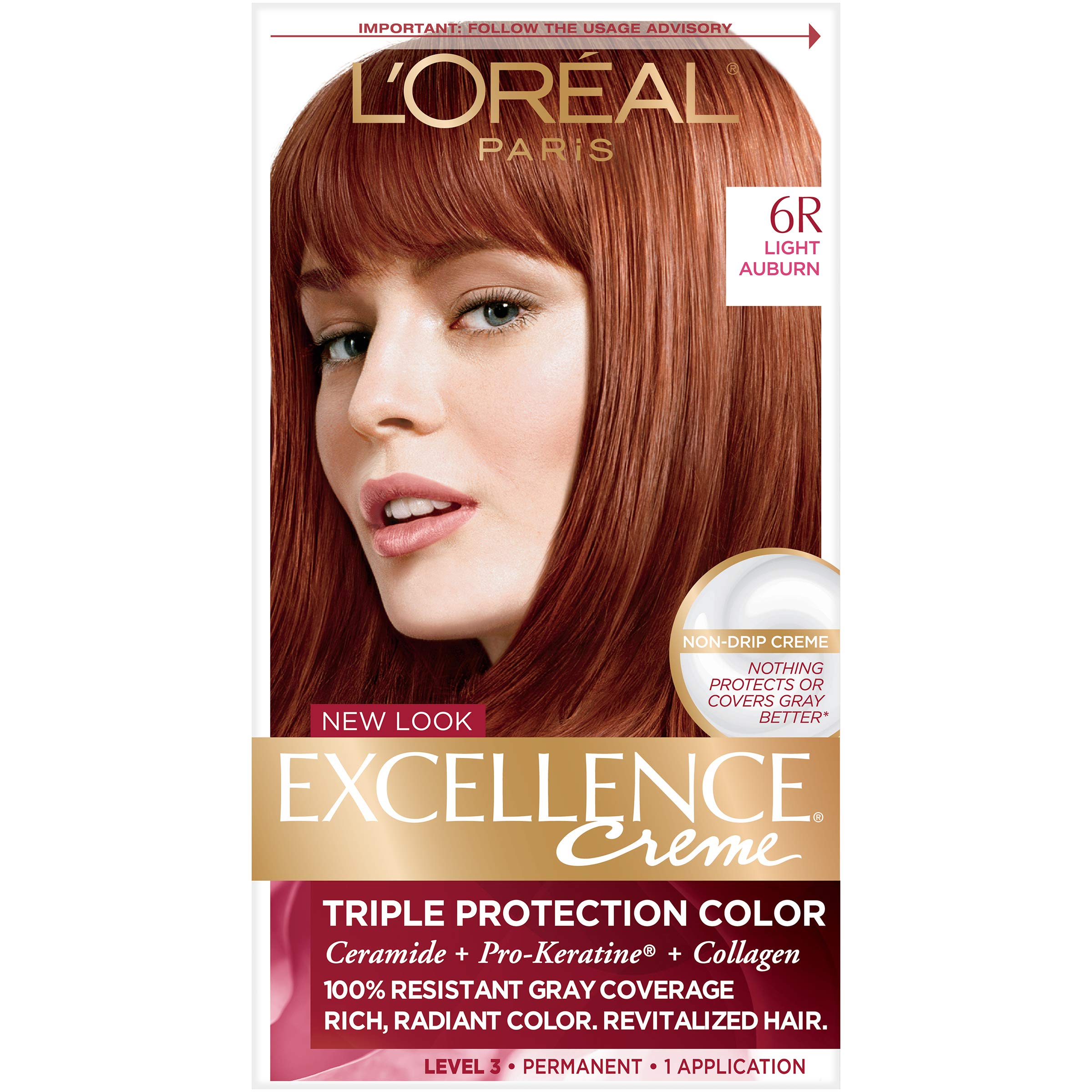 L'Oreal Paris Excellence Creme, 6R Light Auburn