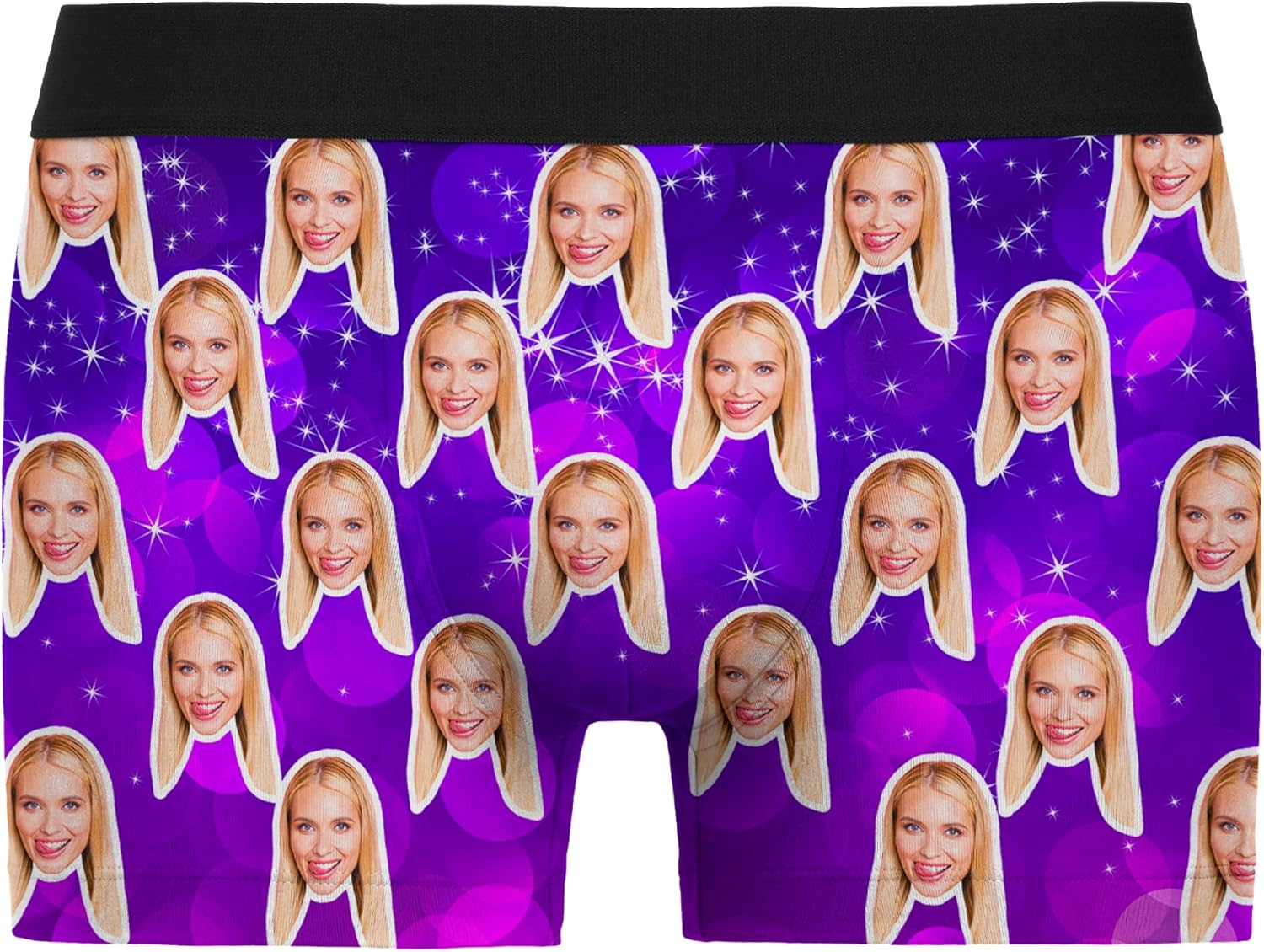 Artsadd Custom Men's Boxer Briefs Personalized Funny Face Shorts Underwear Customized Photo Gift Boyfriend Husband Valentines