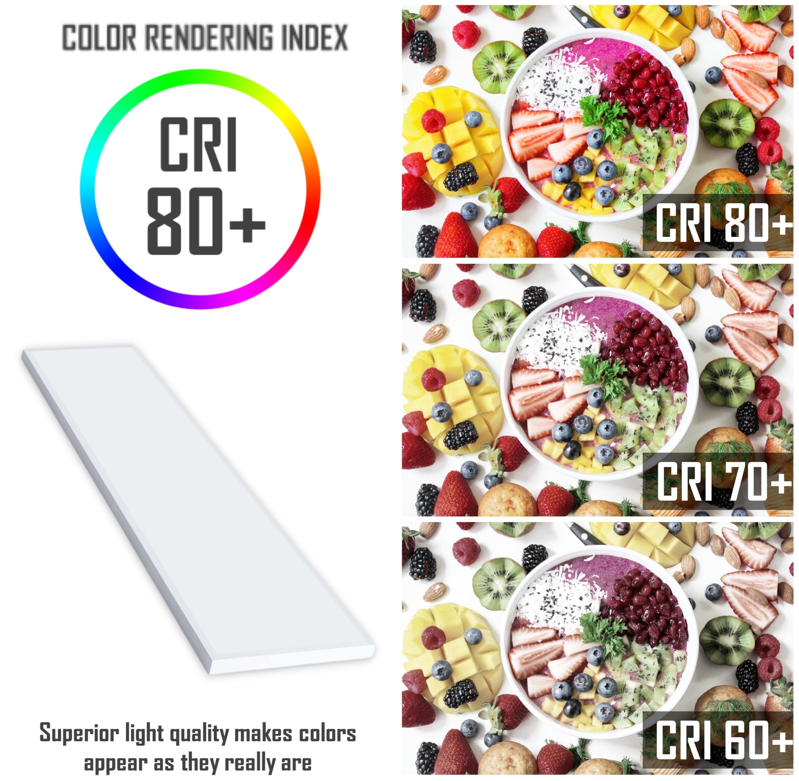 CLAR - Panneau LED 120X30, 40W Blanc Neutre 4000ºK (Pack 2)