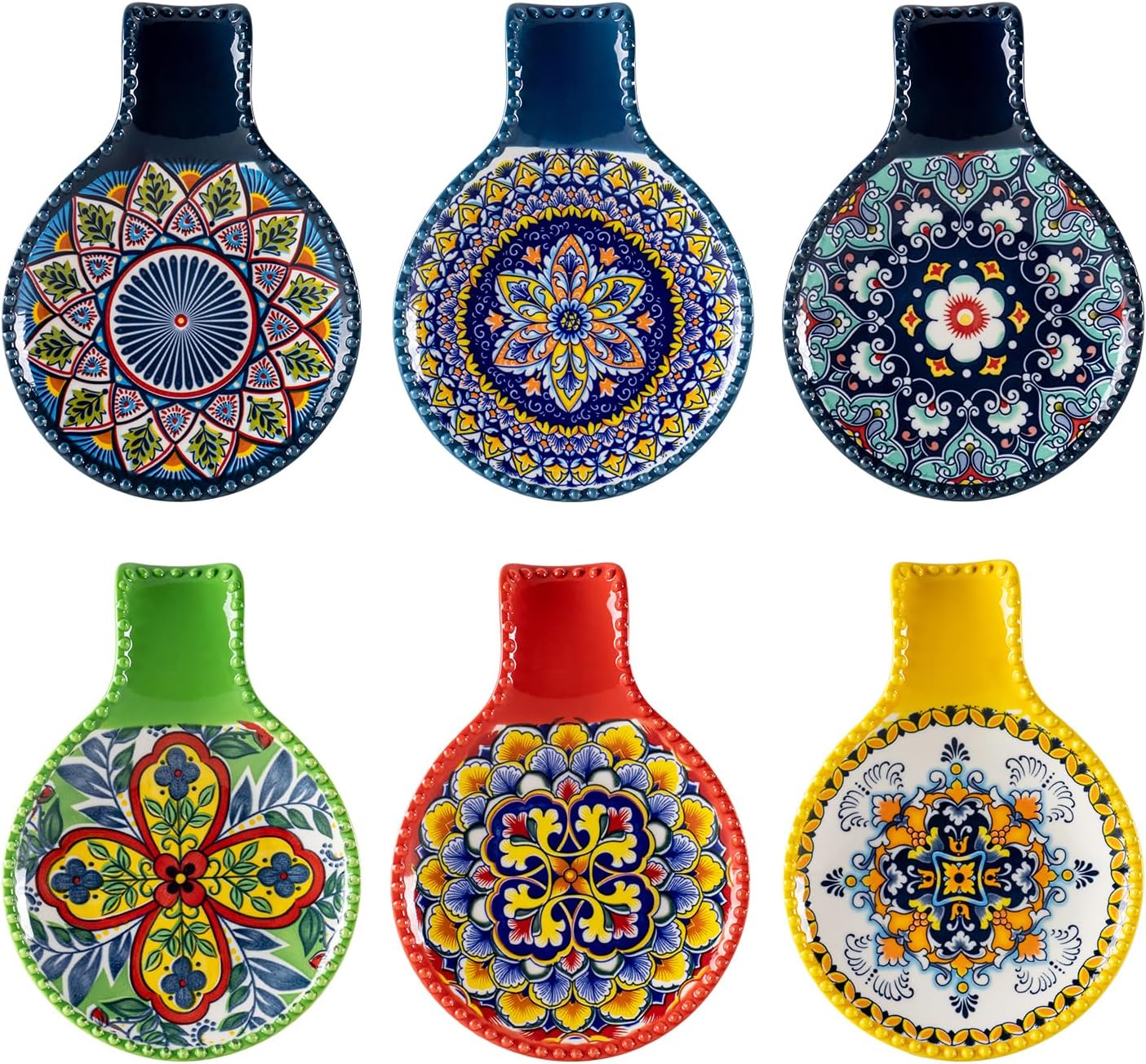 Soporte de cuchara de cerámica para la parte superior de la estufa, soporte grande para cuchara para encimera de cocina, soporte para utensilios de