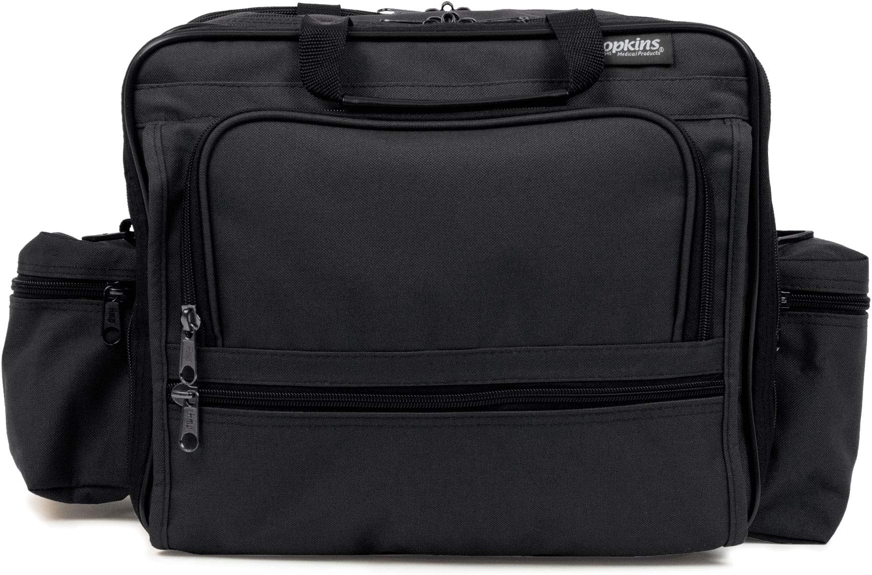 Hopkins Medical Products Mark V ExL Home Health Shoulder Bag, HIPAA Compliant, Durable & Spacious, Adjustable Straps, Fold-Down Compartment, 13x11.25x7.5 inch, Stylish and Secure Design, Black