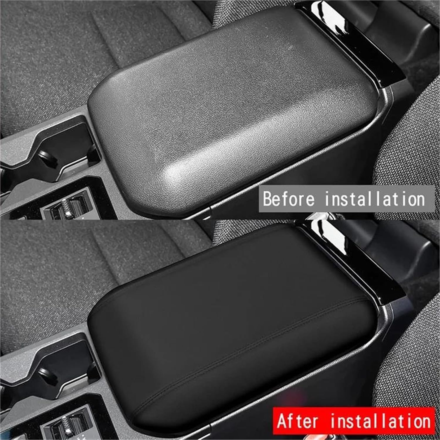 Armrest Box Protective Cover Car Center Console Armrest Box Cover PU Leather Panel for Prado LC250 2024