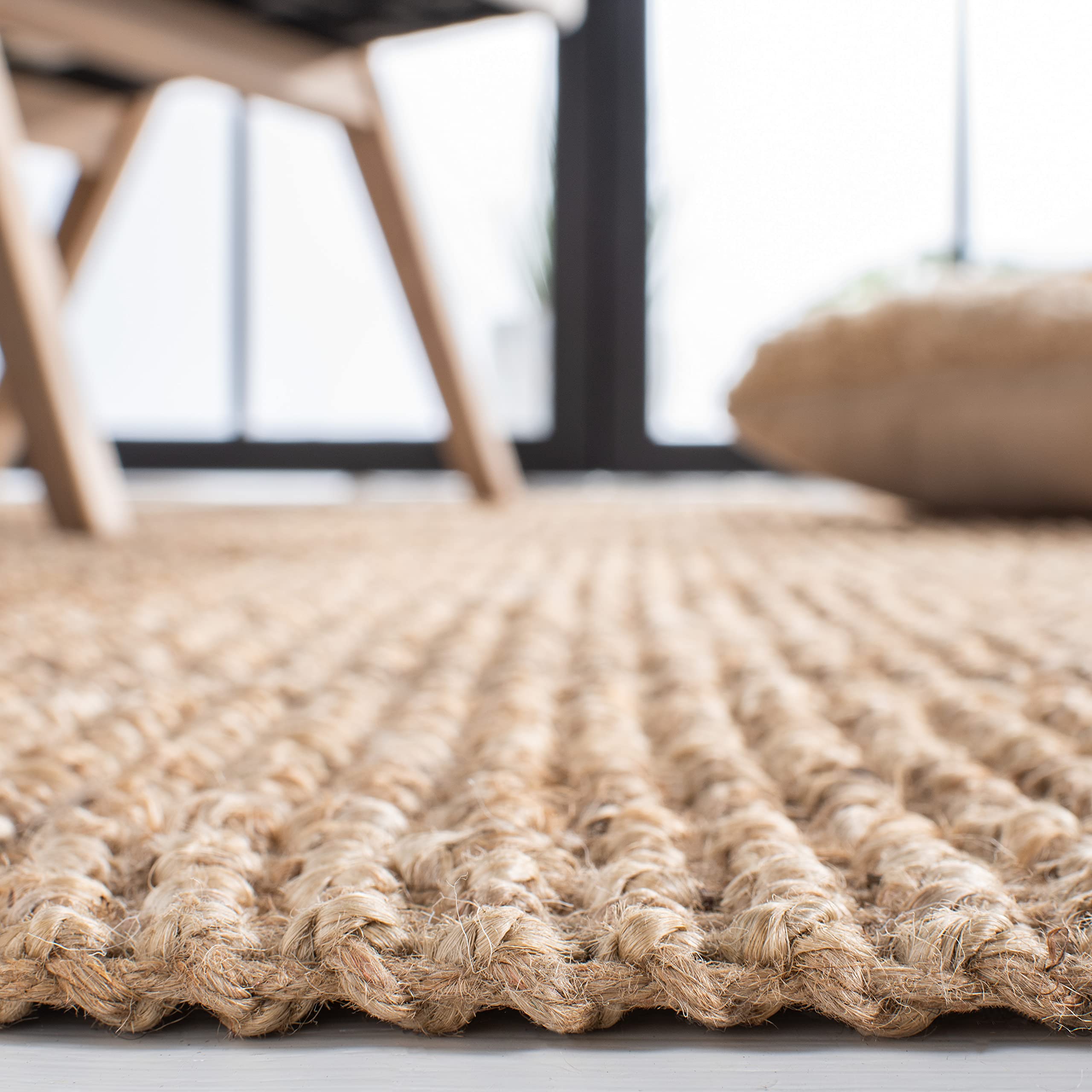 SAFAVIEH Tapis en Fibres Naturelles Salon, Salle à Manger, Chambre à Coucher - Natural Fiber Collection, Tapis à Poil Court, Naturel, 152 X 229 cm