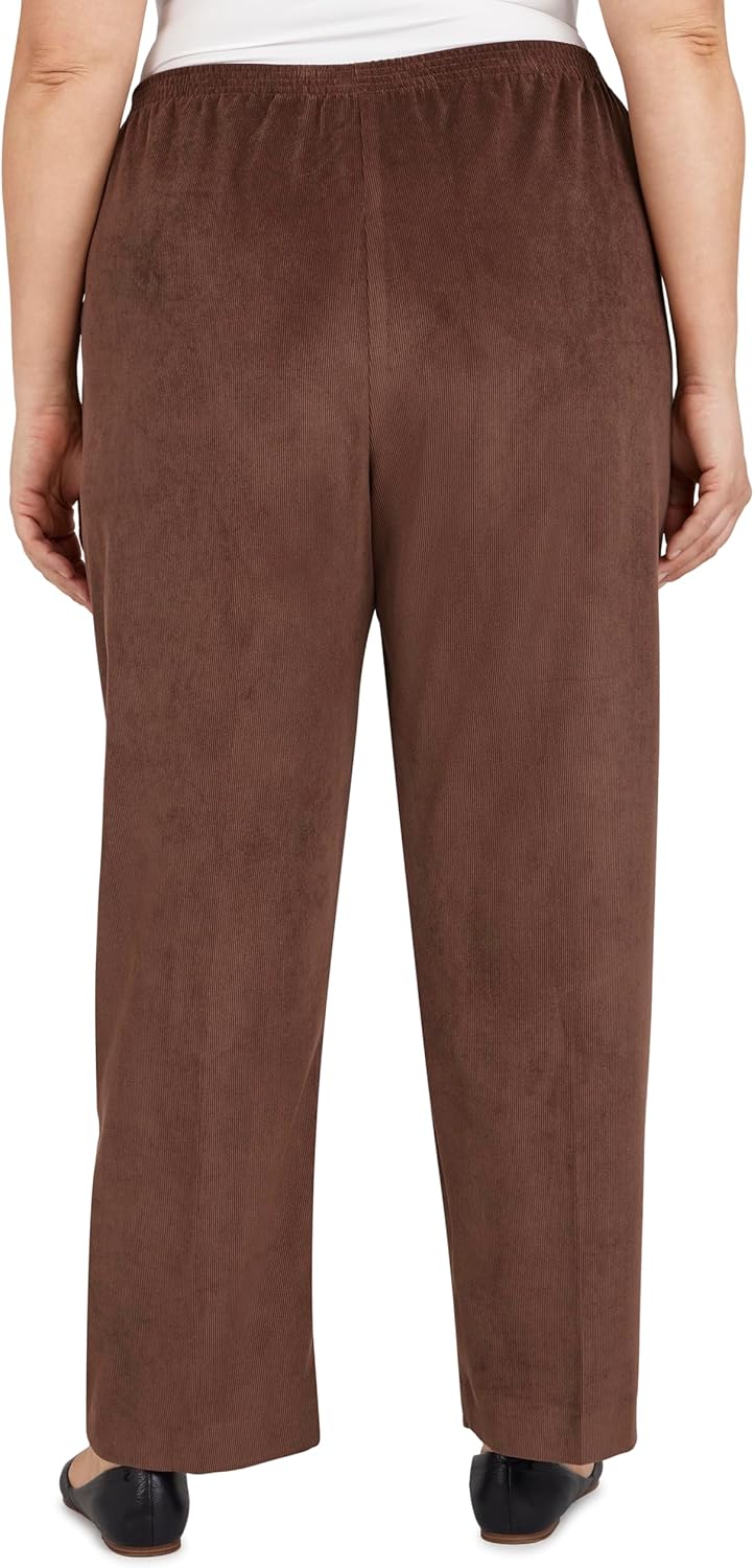 Classic Corduroy Elastic Waist Short Length Pant - Image 2