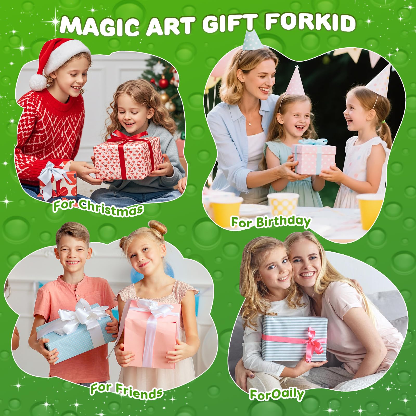 62Pcs Art Crafts Kit for Kids 3D Aqua Puffs Magic Foam Texture Magic Painting Set for 3 Old - Image 9