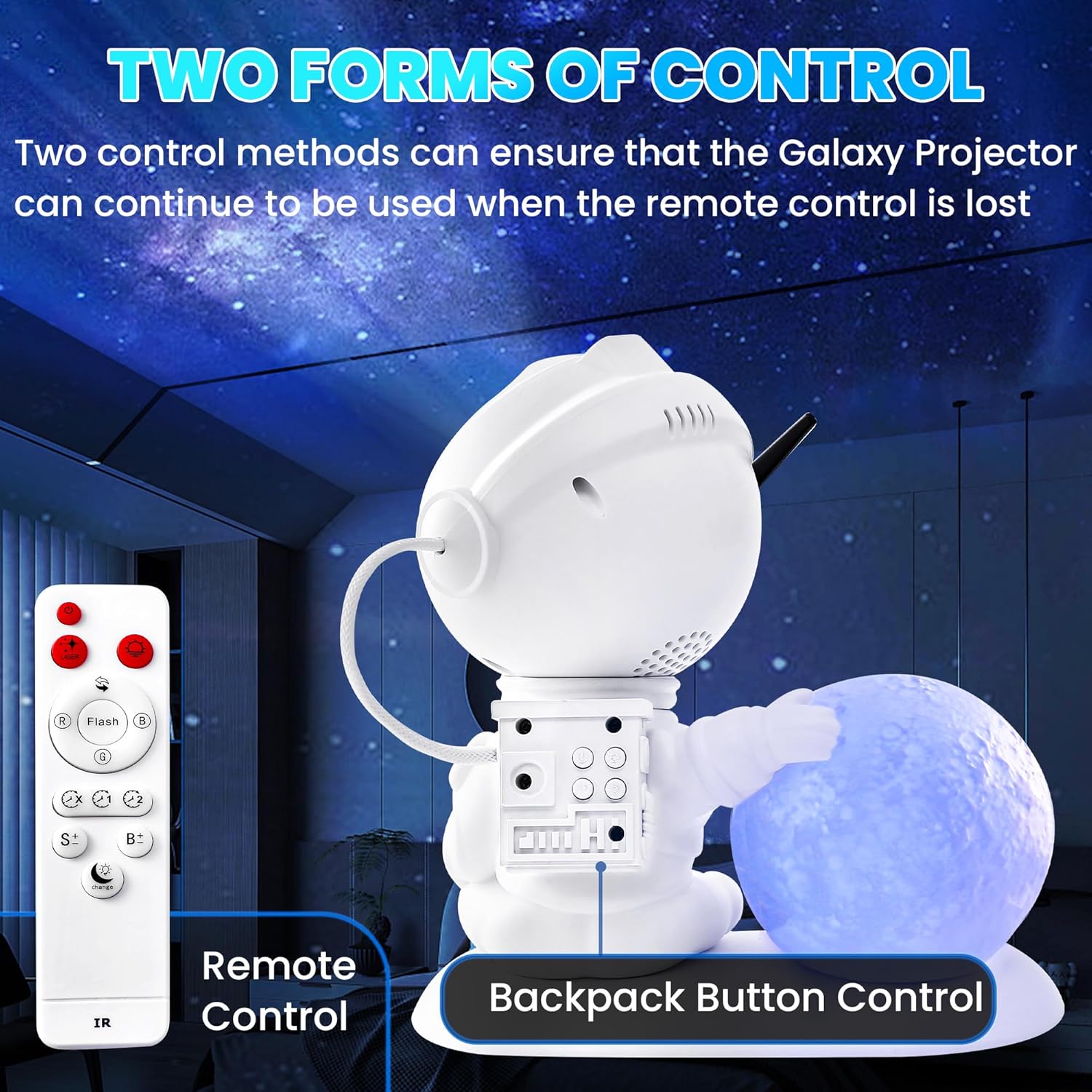 Star Projector Galaxy Light, Astronaut Galaxy Projector with Large Base