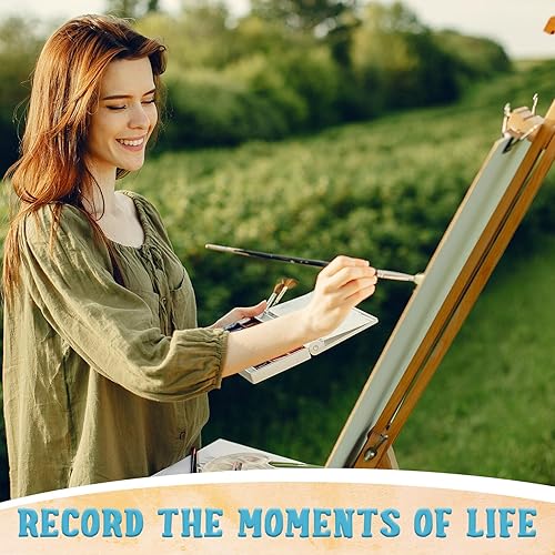 Miniatura 5 de Spiareal 100 hojas de papel de acuarela a granel de 140 lb300 GSM, papel blanco de prensa en frío, papel de algodón en blanco, papel de pintura de