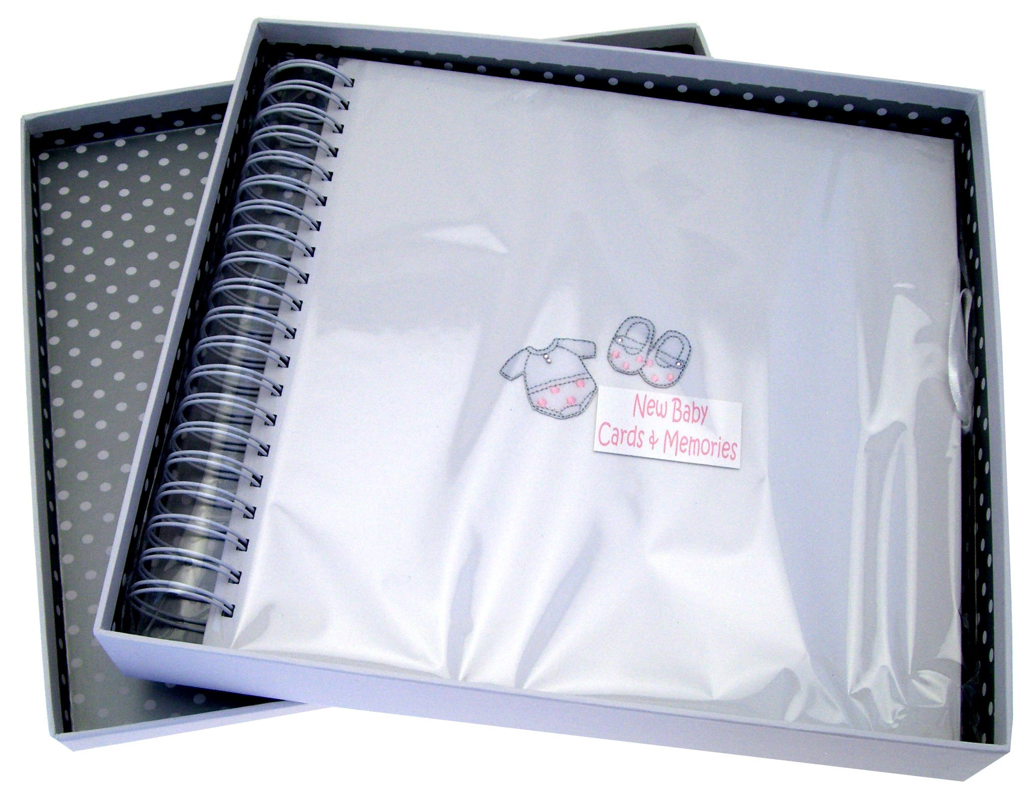 White Cotton Cards New Clothes Baby Girl Card Memory Book, Large