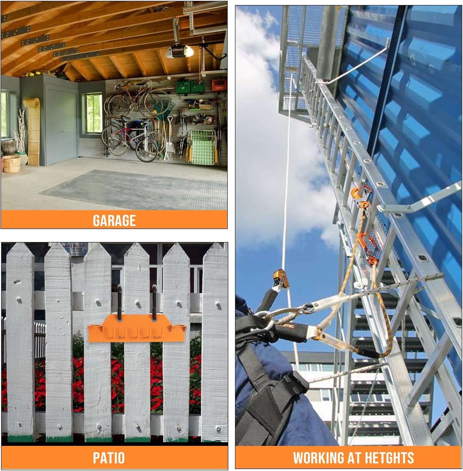 Lineman Tool Board for Bucket Trucks Heavy Duty Tool Organizer with Two 3" and Two 2" Aerial Bucket Hooks,Linework Bucket Truck Accessories