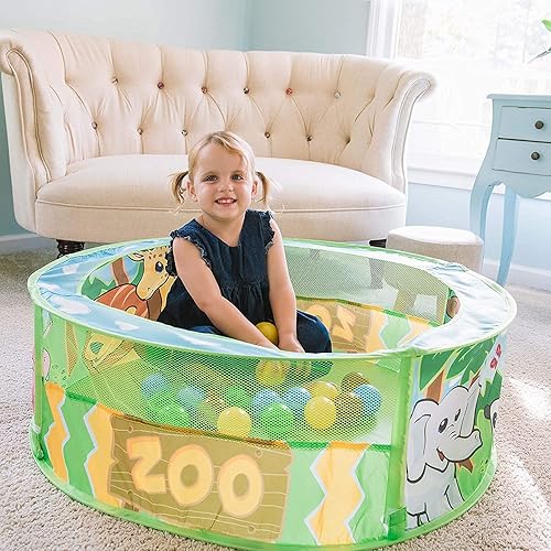 Miniatura 8 de Sunny Days Entertainment Zoo Adventure Ball Pit con pelotas de juego - Tienda de campaña desplegable para interiores para niños pequeños y niños |