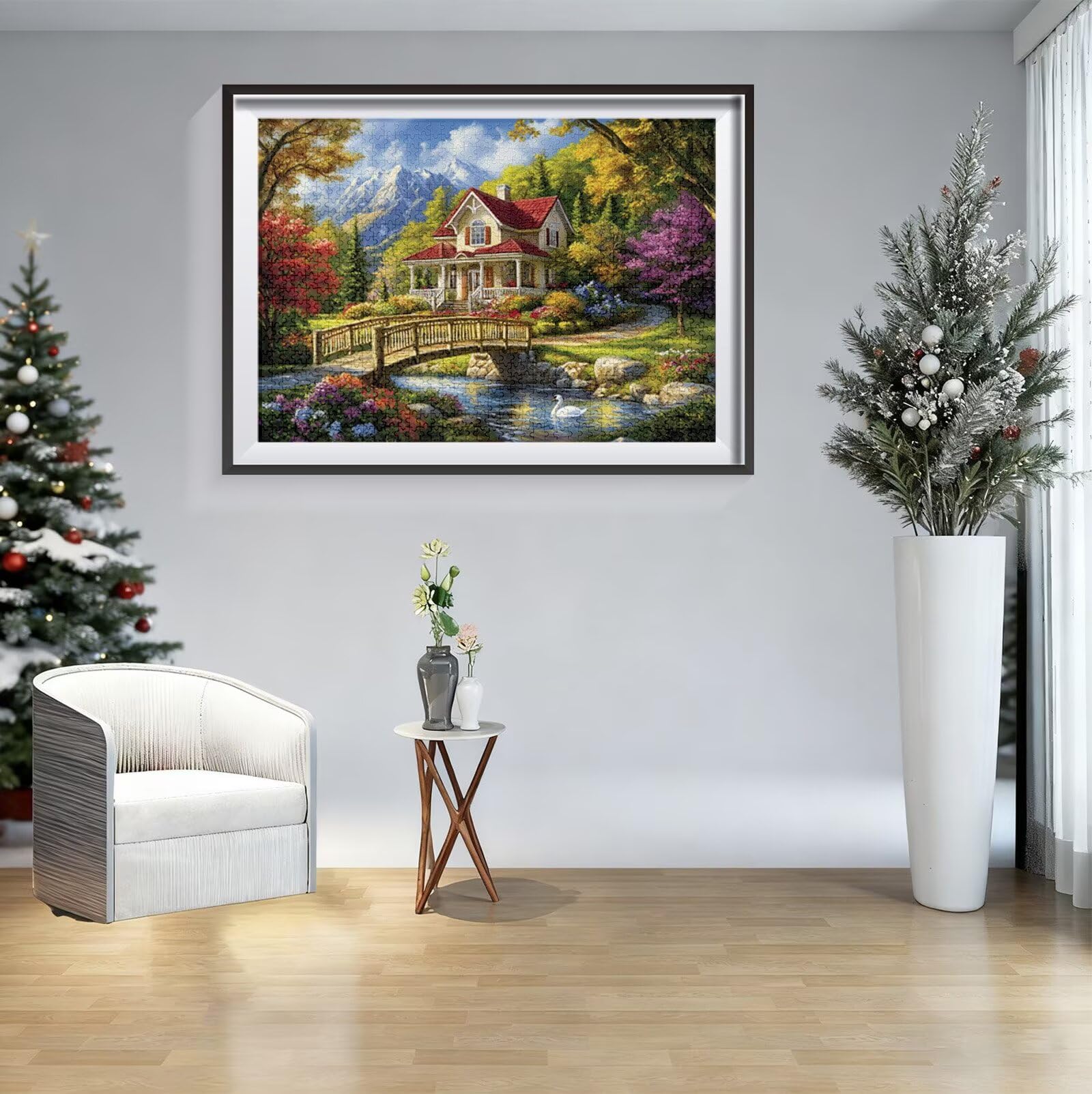 Puzzle 4000 Piezas Cabina, Puzzle Paisaje con Caja para Adultos, 141x87 cm, DIY 4000 Piezas Rompecabezas Madera para Adultos, Rompecabezas Desafiante para Decoracion Hogar y Pared, Regalo Mujer H-3206