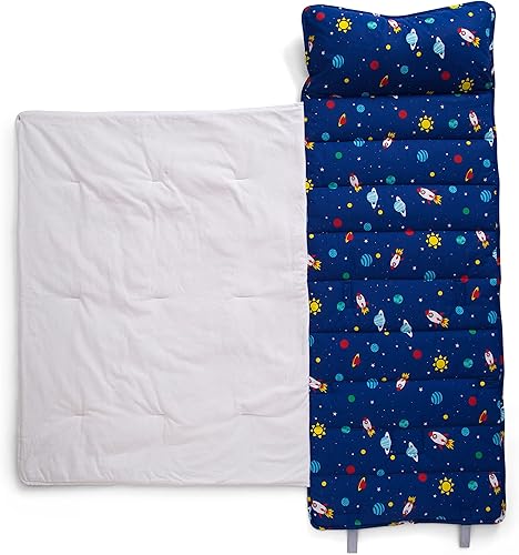 Miniatura 7 de Delta Children Tapete para siesta incluye almohada y manta para niños pequeños y niños cuenta con asa de transporte con cierre de correa y etiqueta