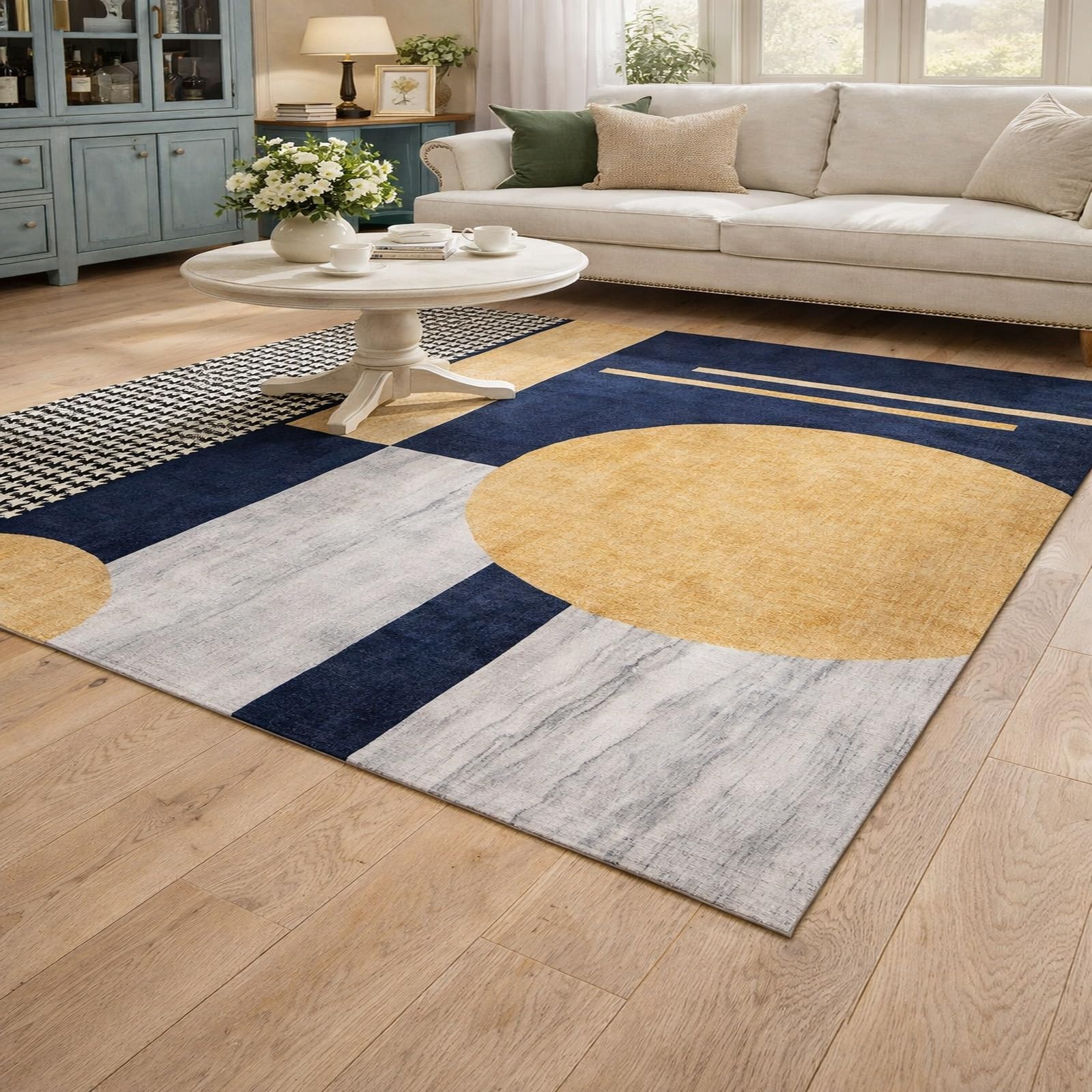 Alfombra de pasillo y entrada Rururug de 140x160 cm ideal para dar una bienvenida moderna y limpia