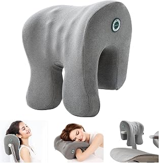 xiaomubiao Ergonomic Memory Foam Headrest Pillow for Office Chair - Neck Support for Naps, Gaming, Car, Versatile Attachment