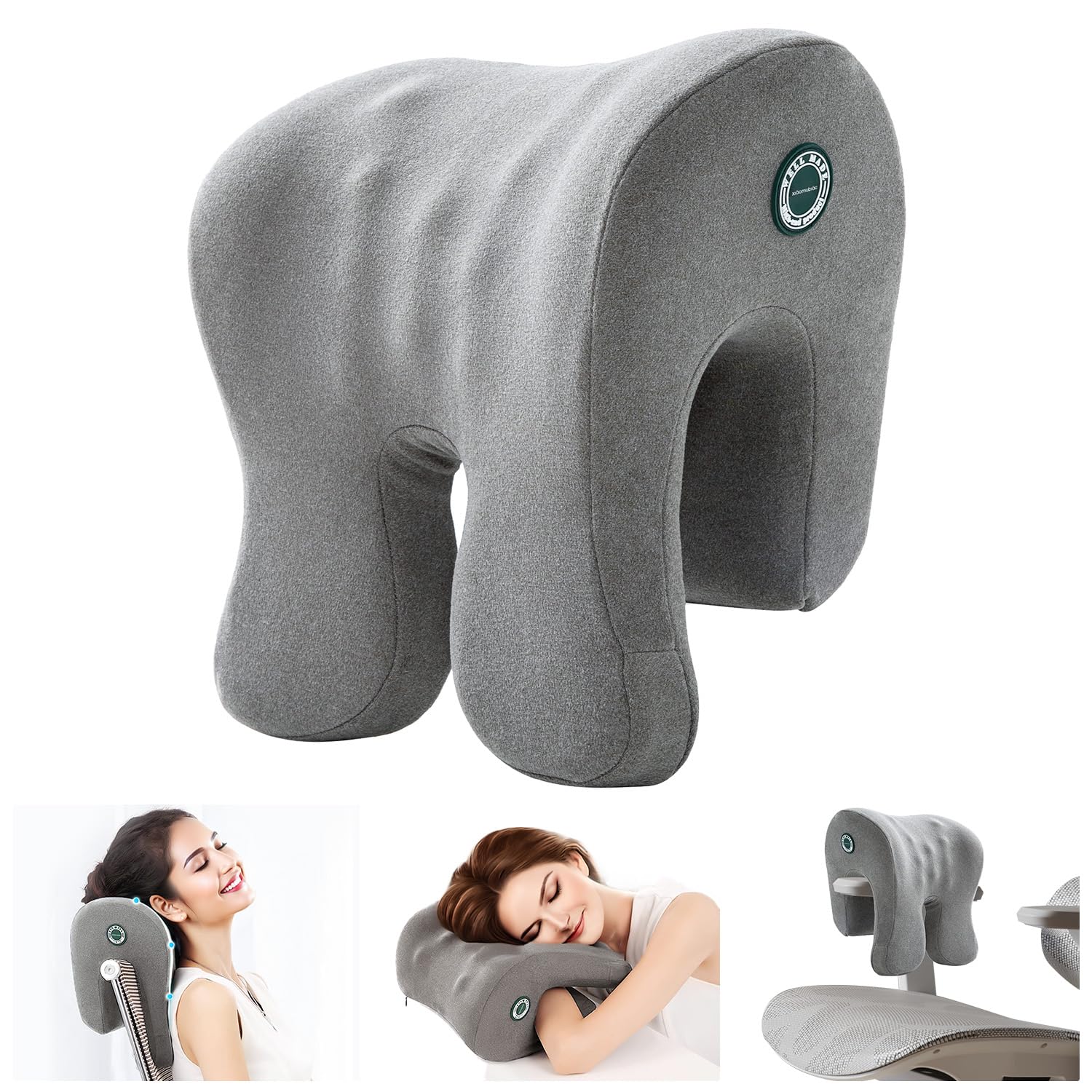 Headrest Office Chair Neck Pillow Ergonomic Memory Foam Desk Pillow for Napping, Headrest Attachment for Office Chair,Neck Support Pillow Chair for Car, Office, Gaming