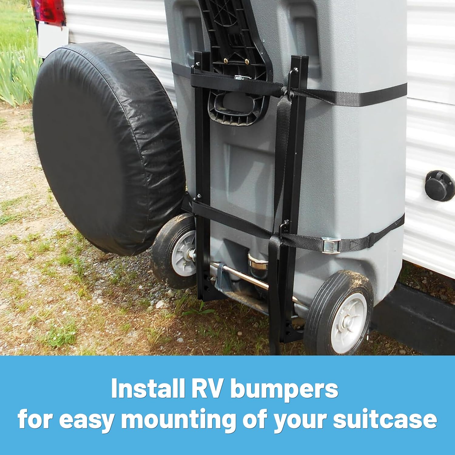 New RV Bumper Mount Tote Tank Carrier Secure Tank in Place